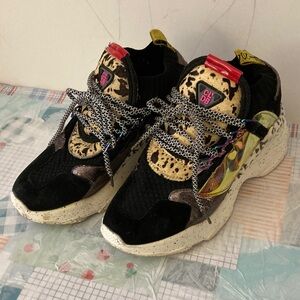 CLDB chunky suede and knit Colorful Kids Sneakers